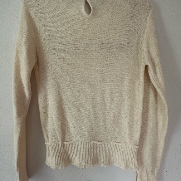 Vintage cream crochet knit jumper, knit embroidered sweater , Daddy’s Money top - Picture 10 of 10